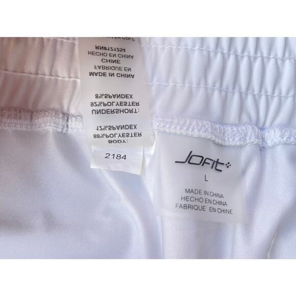 Jofit Cascade White Pleated Ruffle Front UPF50+ Short Skort - Large - Picture 11 of 14